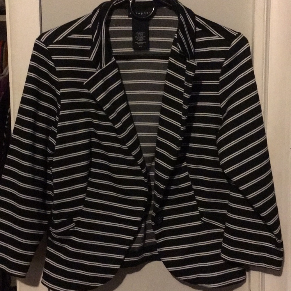 Black Blazer w/ white stripes